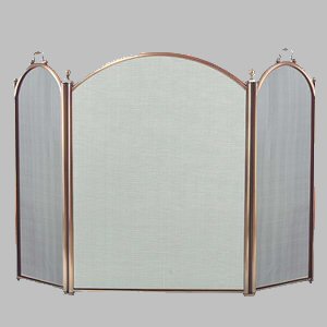 3 panel folding screen in antique brass 52 inches wide by 34 inches high